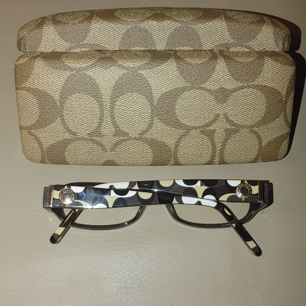 Coach Womens Designer Eyeglasses Roberta 643 Brown with Case Fashion Frames - Picture 3 of 10